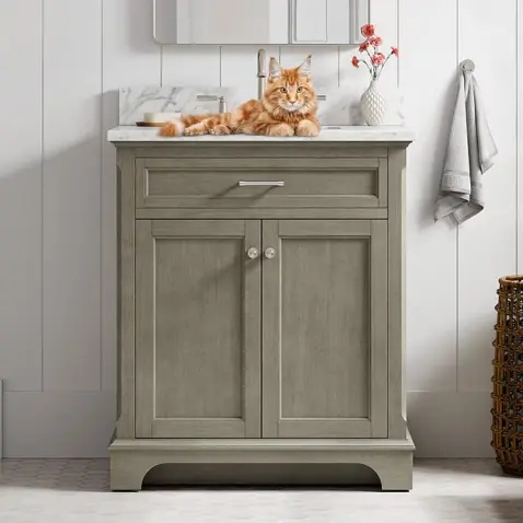 Allen + Roth Smokewood Single Sink Vanity