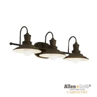 allen + roth Hainsbrook 26.12-in 3-Light Bronze Vanity Light