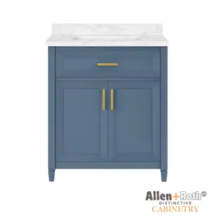 allen + roth Lancashire 30-in Chambray Blue Single Sink Vanity