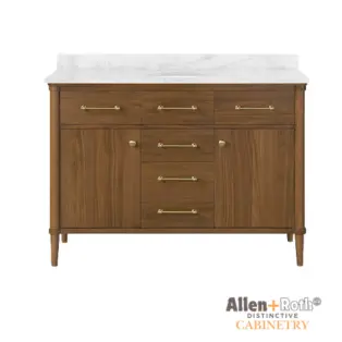 allen + roth Rian 48-in Golden Walnut Single Sink Vanity