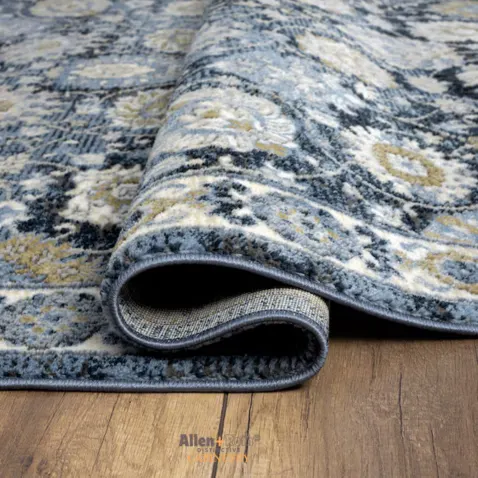Allen + Roth Blue Floral Area Rug