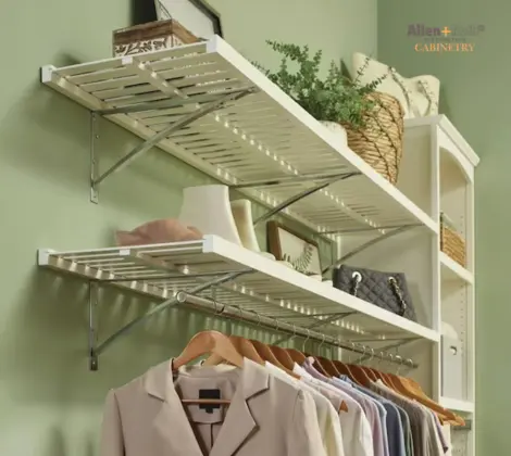 Allen + Roth White Closet Shelf